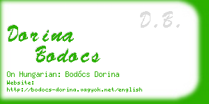 dorina bodocs business card